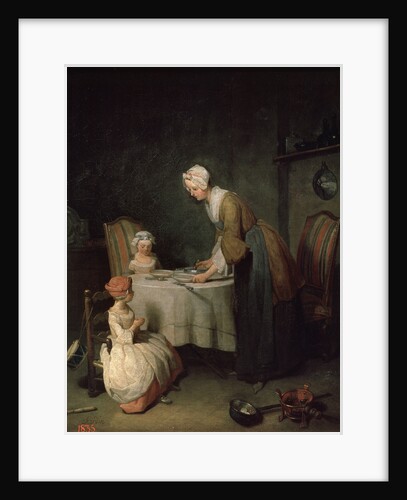 Grace Before Dinner (Le Bénédicité), 1744. by Jean-Simeon Chardin