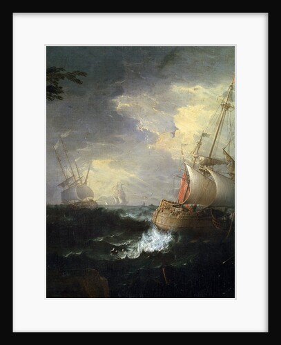 Stormy sea, c1700-1750. (Detail). by Leonardo Coccorante