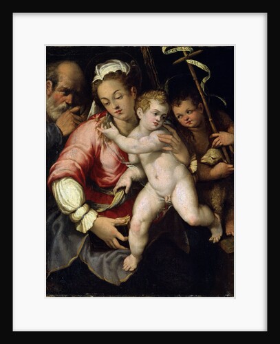 The Holy Family with John the Baptist, 16th century. by Unknown Old Master