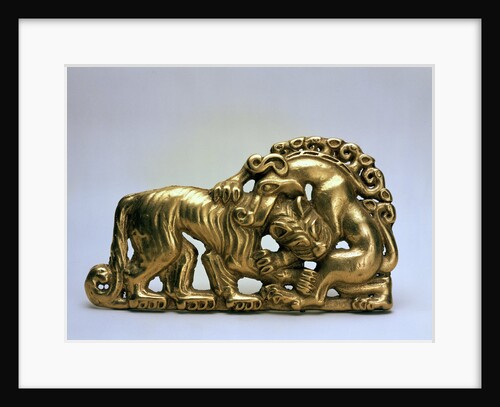 Animals fighting (Belt buckle), 7th century BC by Unknown