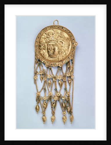 Pendant with Head of Athena Parthenos, early 4th century BC by Unknown