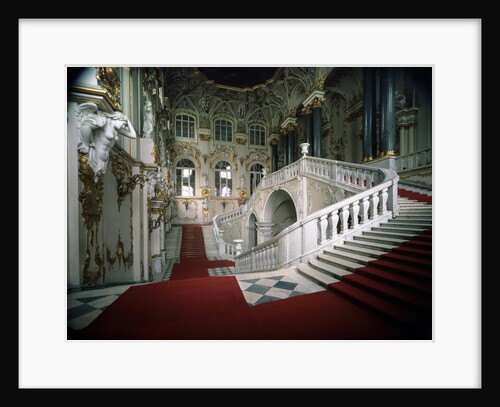 The Grand staircase of the Winter Palace, 1756-1761. by Bartolomeo Francesco Rastrelli