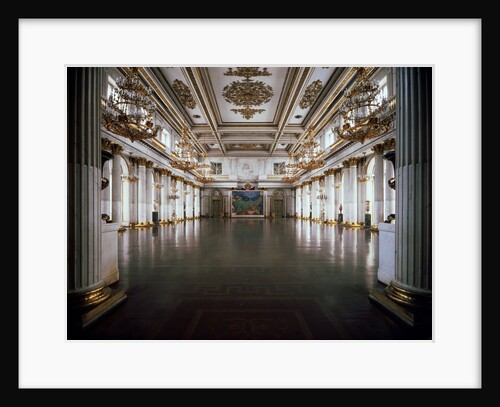 The George Hall (Great Throne Hall) in the Winter Palace, 1837-1842. by Giacomo Antonio Domenico Quarenghi