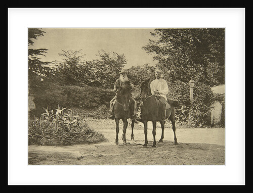 Russian author Leo Tolstoy riding in Yasnaya Polyana, near Tula, Russia, 1900 by Sophia Tolstaya