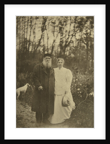 Russian author Leo Tolstoy and his wife Sophia Tolstaya, Russia, 1895 by Sophia Tolstaya