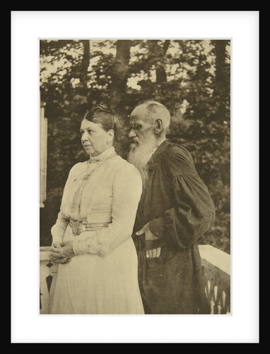 Russian author Leo Tolstoy and his wife, Sophia, Russia, 1890s. by Sophia Tolstaya