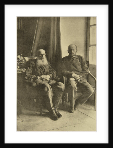 Russian author Leo Tolstoy with his son Leo, Russia, 1899 by Sophia Tolstaya