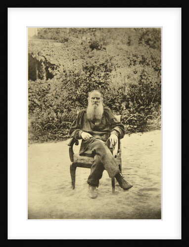 Russian author Leo Tolstoy, Yasnaya Polyana, near Tula, Russia, 1890s by Sophia Tolstaya