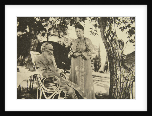 Russian author Leo Tolstoy and his wife Sophia by the Black Sea, Crimea, Russia, 1902 by Sophia Tolstaya