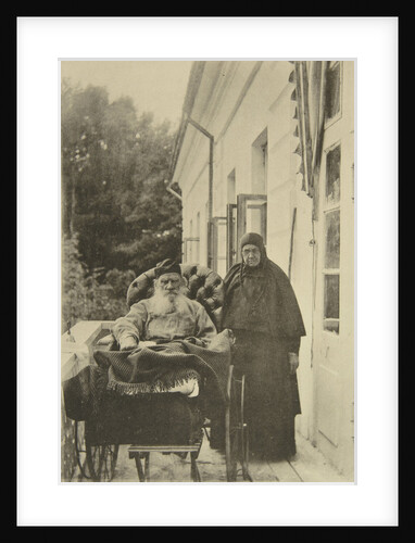 Russian author Leo Tolstoy with his sister Maria Nikolaevna, Russia, 1900s by Sophia Tolstaya