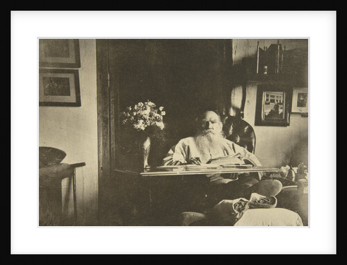 Russian author Leo Tolstoy with a bad leg, Russia, 1908 by Sophia Tolstaya