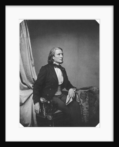Franz Liszt, Hungarian composer and pianist, c1860 by Franz Hanfstaengl