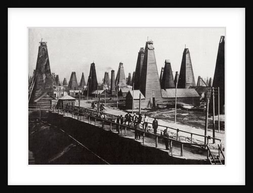 Oil wells at Baku on the Caspian Sea, Russia, c1890 by Dmitri Ivanovich Yermakov