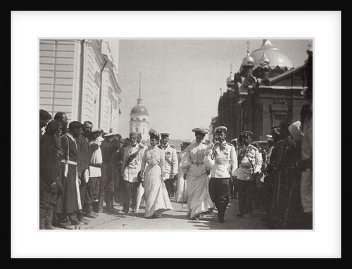 The Russian royal family visiting Sarov Monastery, Russia, 1903 by K von Hahn