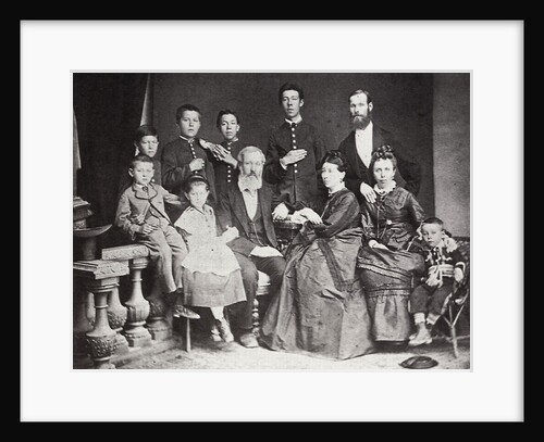 The family of Russian author and playwright Anton Chekhov, Taganrog, Russia, 1874 by S Isakovich