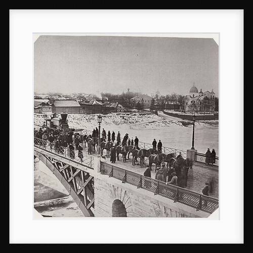 First locomotive on the Oryol (Orel) Railway, Vitebsk, Russia, 1867 by Sigismund Yurkovsky