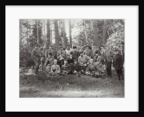 Tsar Alexander III with family and friends on a hunt in the Bialowieza Forest, Russia, 1894 by Unknown