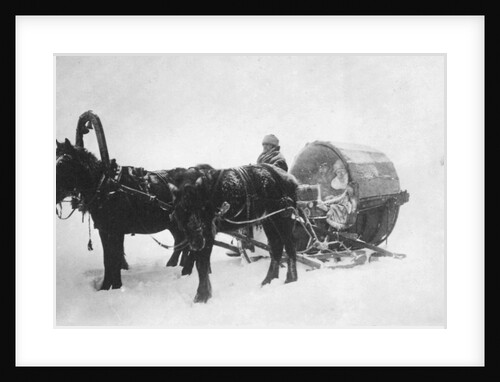 Horse-drawn sledge (kibitka), Siberia, Russia, 1890s by Unknown
