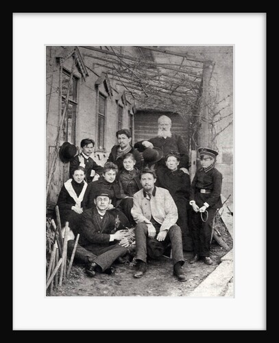 Russian author Anton Chekhov with family and friends, 1890 by Unknown