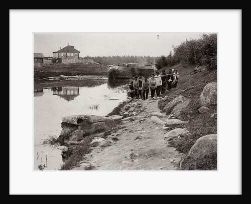 Barge haulers on the Volga, Russia, c1895 by Unknown