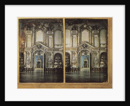 Throne Hall in the Moscow Kremlin, Russia, 1861. by Wilhelm Schneider