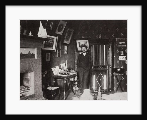 Russian author Anton Chekhov in his studio, Yalta, Crimea, Russia, 1901 by Leonid Sredin