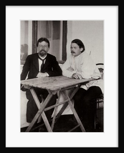 Anton Chekhov and Maxim Gorky, Russian authors, 1900. by Leonid Sredin