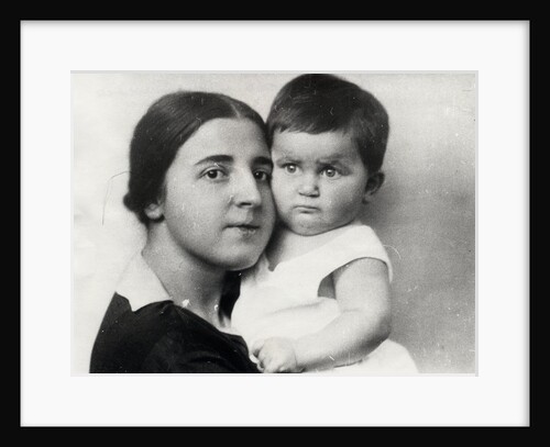 Nadezhda Alliluyeva, second wife of Josef Stalin, and their daughter Svetlana Alliluyeva, 1927 by Unknown