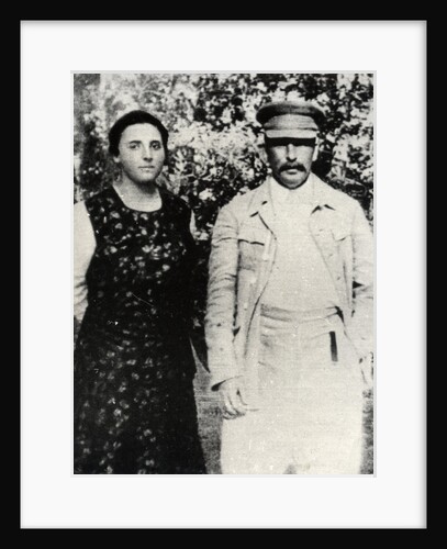 Soviet leader Josef Stalin with his second wife Nadezhda Alliluyeva, late 1920s by Unknown