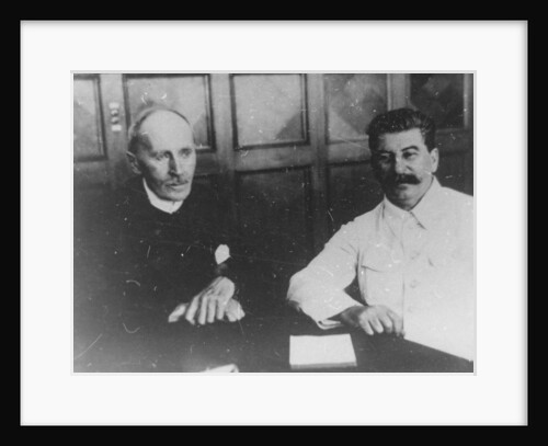 Soviet leader Josef Stalin with French writer Romain Rolland, Moscow, USSR, 28 June 1935 by Unknown