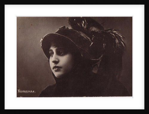 Vera Kholodnaya, Russian silent film actress, 1910s. by Sakharov & Orlov