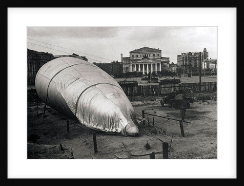 Barrage balloon at the Bolshoi Theatre, Moscow, USSR, 1942 by Unknown