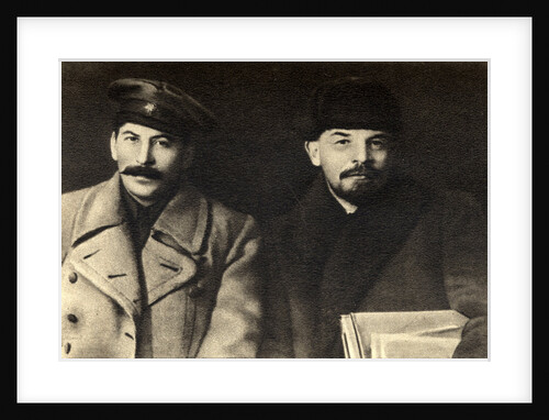 Stalin and Lenin, Russian Bolshevik revolutionary leaders, Moscow, Russia, 1919 by Unknown