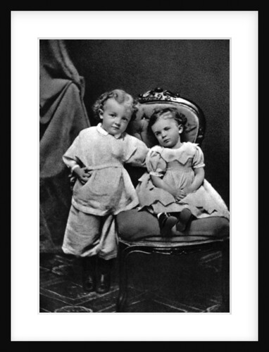 Vladimir Ilich Lenin, Russian Bolshevik revolutionary leader, aged 4, with his sister Olga, 1874 by Unknown