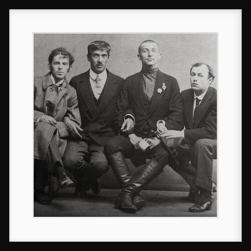 Osip Mandelstam, Korney Chukovsky, Benedikt Livshits and Yury Annenkov, 1914 by Karl Karlovich Bulla