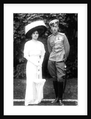 Princess Helen of Serbia with her husband Prince John Constantinovich of Russia, c1915 by Anonymous
