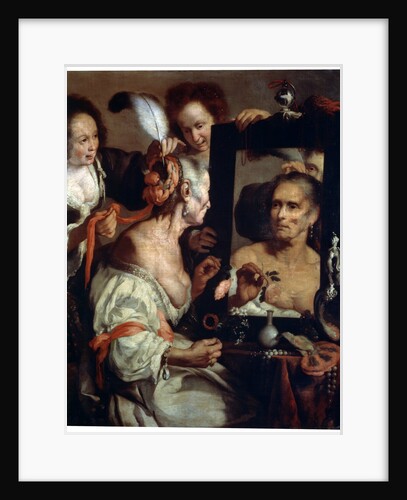 Old Coquette (Vanitas), after 1630. by Bernardo Strozzi