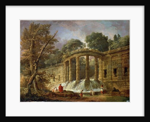 Pavilion with the Cascade, 1760. by Hubert Robert