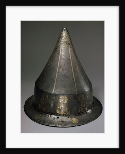 Steel, gold and silver helmet with Deesis, Byzantine, 13th century by Byzantine Master
