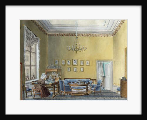 Interior in E Boratynskys House, Moscow, Russia, 1830s by Russian Master