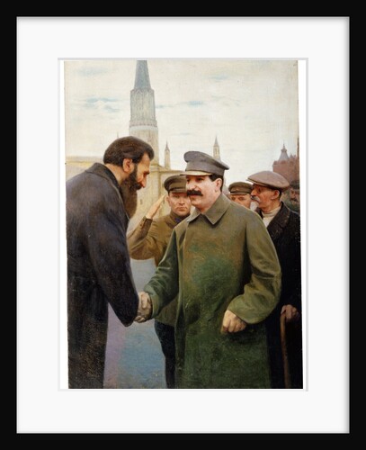 Josef Stalin and the geophysicist Otto Y Schmidt, 1930s by Jakov Kalinichenko