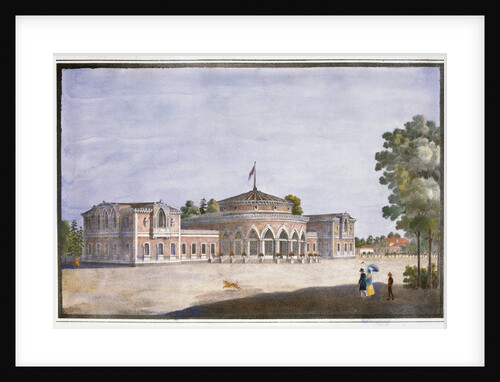 Railway station and French restaurant in Catharinhof, St Petersburg, Russia, 19th century by Anonymous