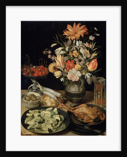 Still Life with Flowers and Snack, c1630-c1635 by Georg Flegel