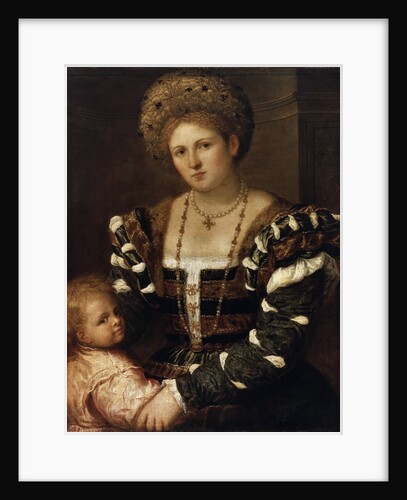 Portrait of a Lady with a Boy, 1530s by Paris Bordone