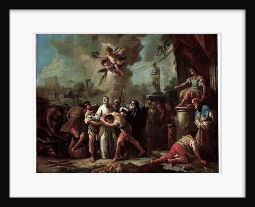 The Martyrdom of Saint Lawrence, 18th century. by Gaspare Diziani