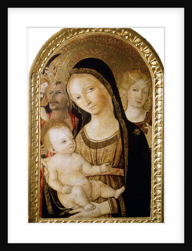 Madonna and Child with Saints Catherine and Christopher, 15th century. by Matteo di Giovanni