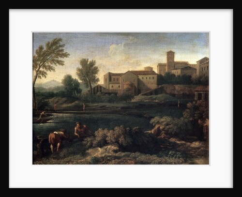 A Small Town in Latium, 1660s. by Gaspard Dughet