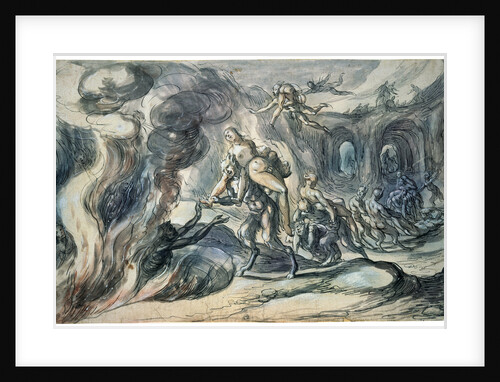 Eurydice in Hell, early 17th century. by Hermann Weyer