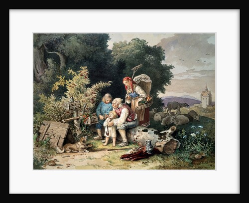 The Shepherds Family, 1837. by Ludwig Richter