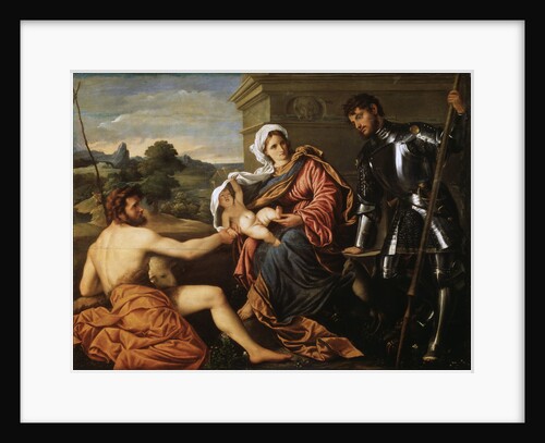 Madonna and Child, Saint John the Baptist and Saint George, early 1530s by Paris Bordone